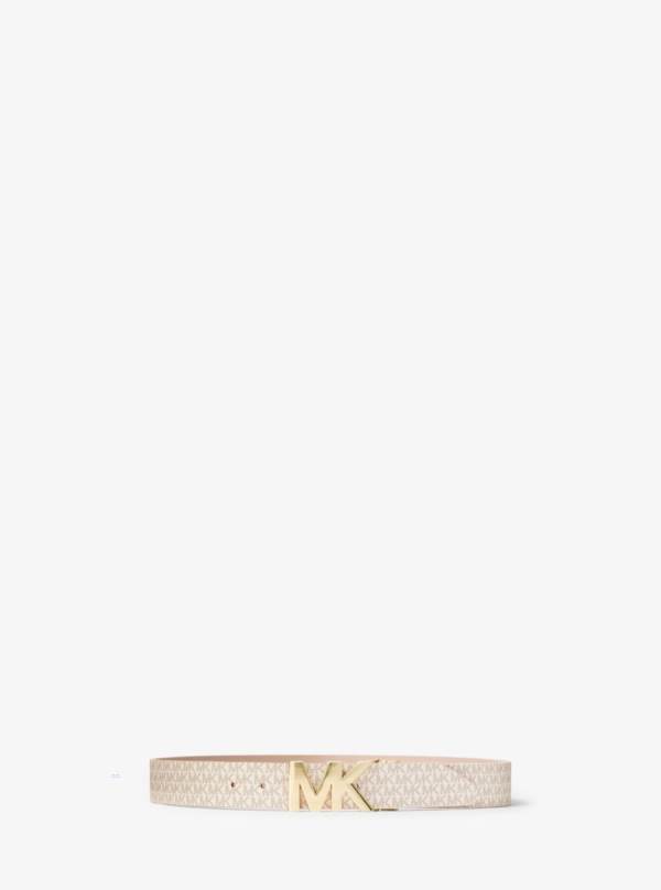 Damske Opasky Michael Kors Reversible Logo and Leather Waist Ruzove - Doplnky Michael Kors Outlet | JUBTQ-8961